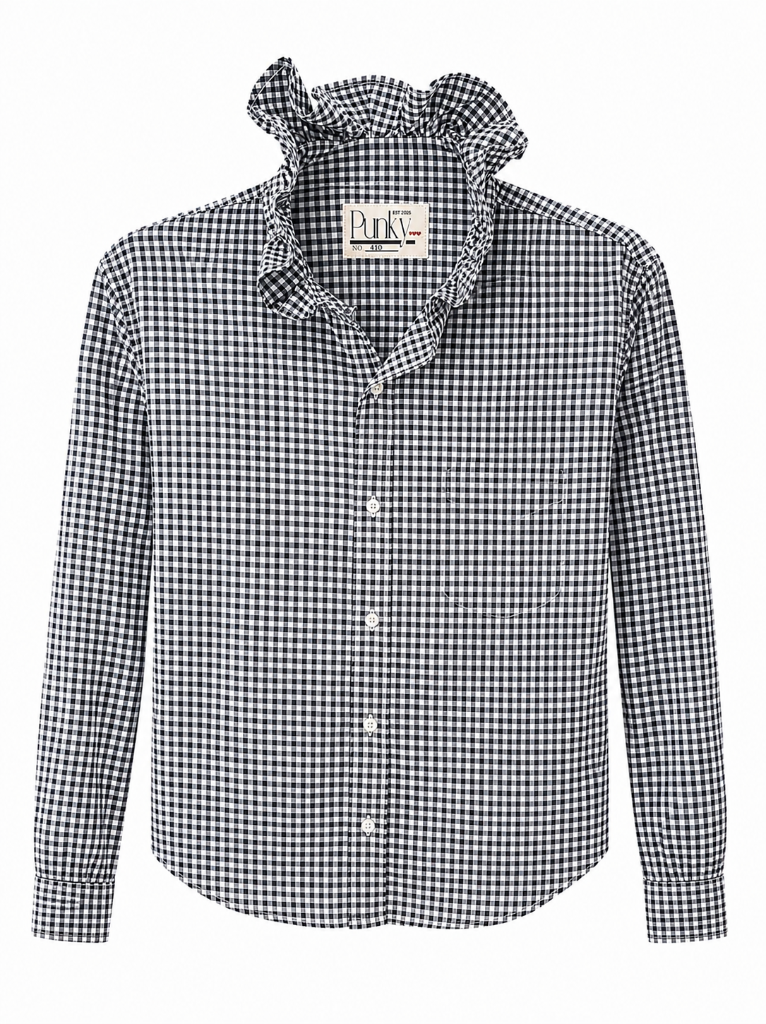 Black Gingham Long Sleeve