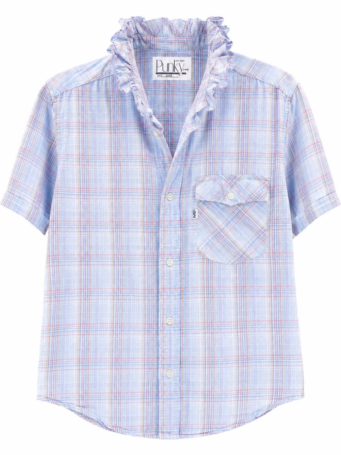Pastel Plaid Short Sleeve