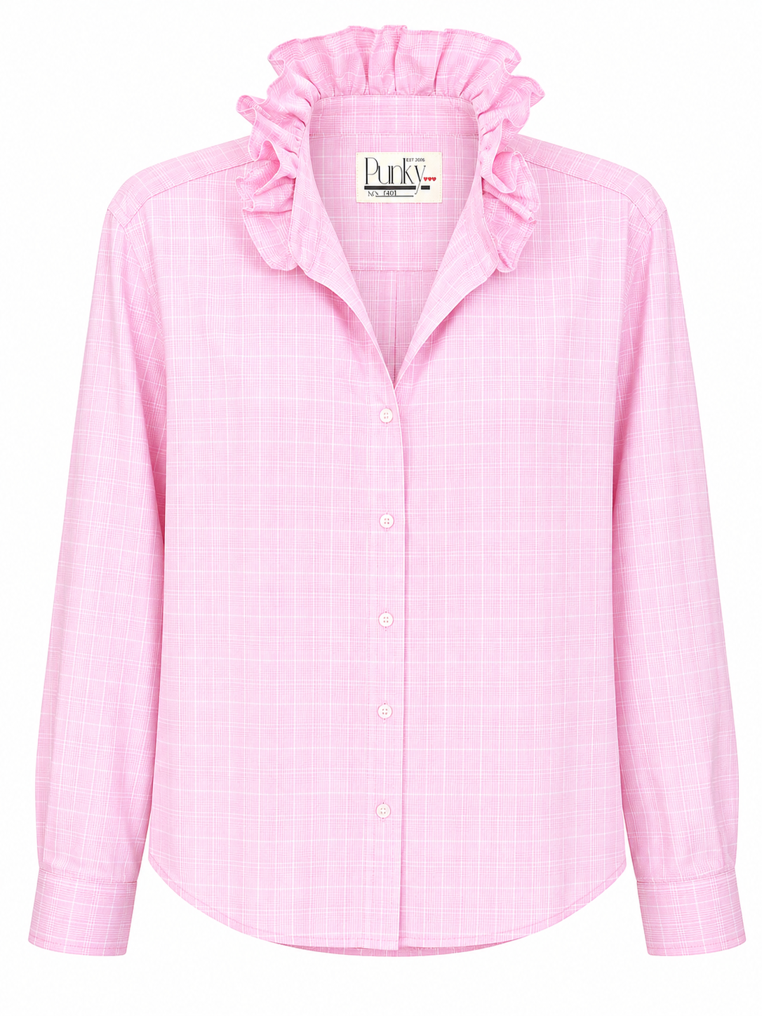 Soft Pink Plaid Long Sleeve