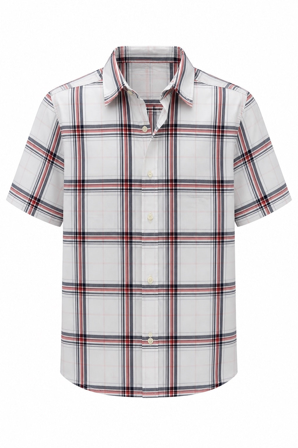 Bold Plaid Coral-Orange SS