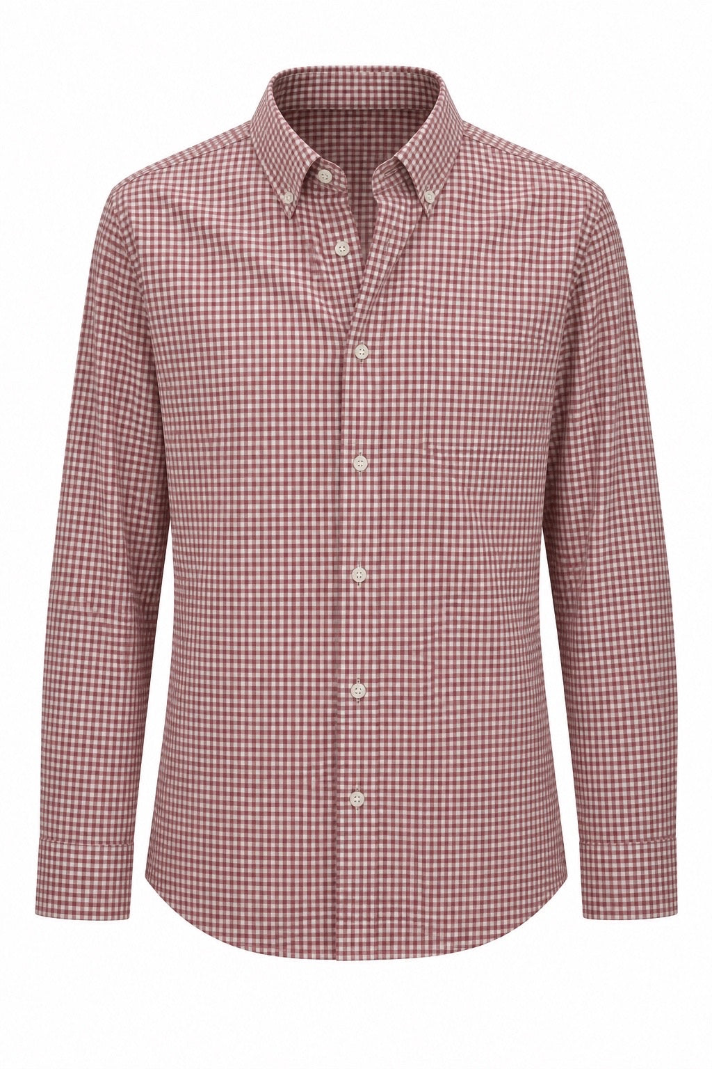 Burgundy and White Gingham