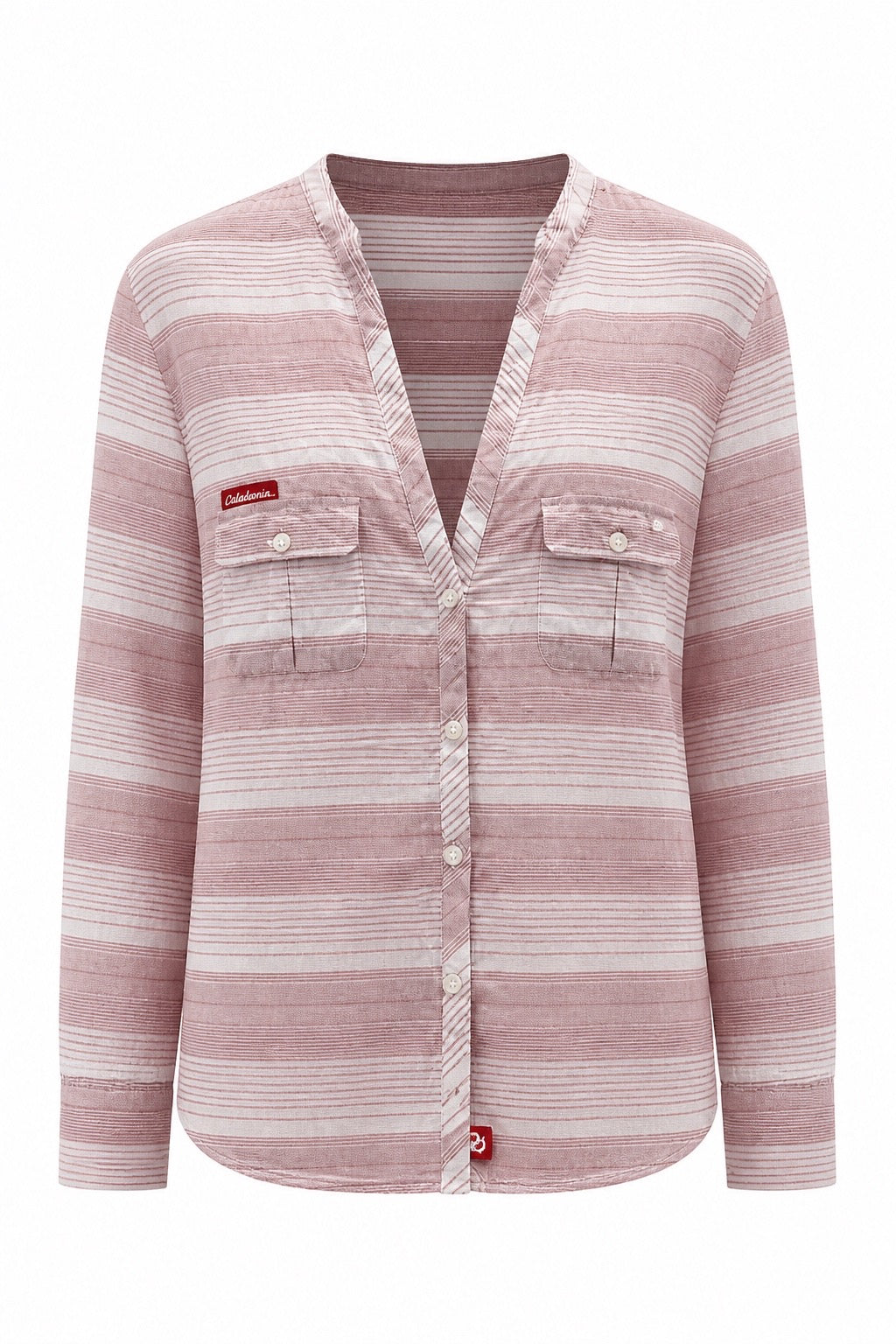 Crimson and White Horizontal Stripes