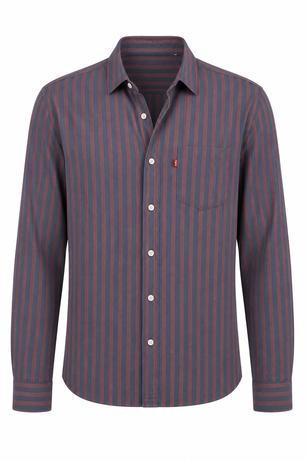 Dark Navy and Maroon Stripe