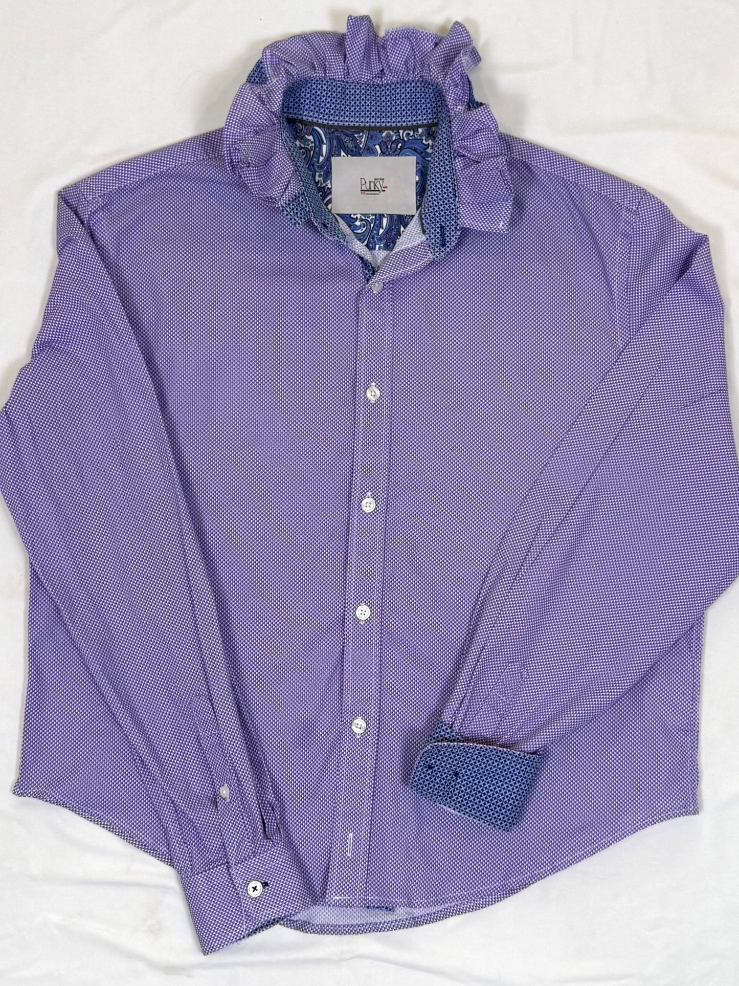 Purple Pattern with Navy Cuff