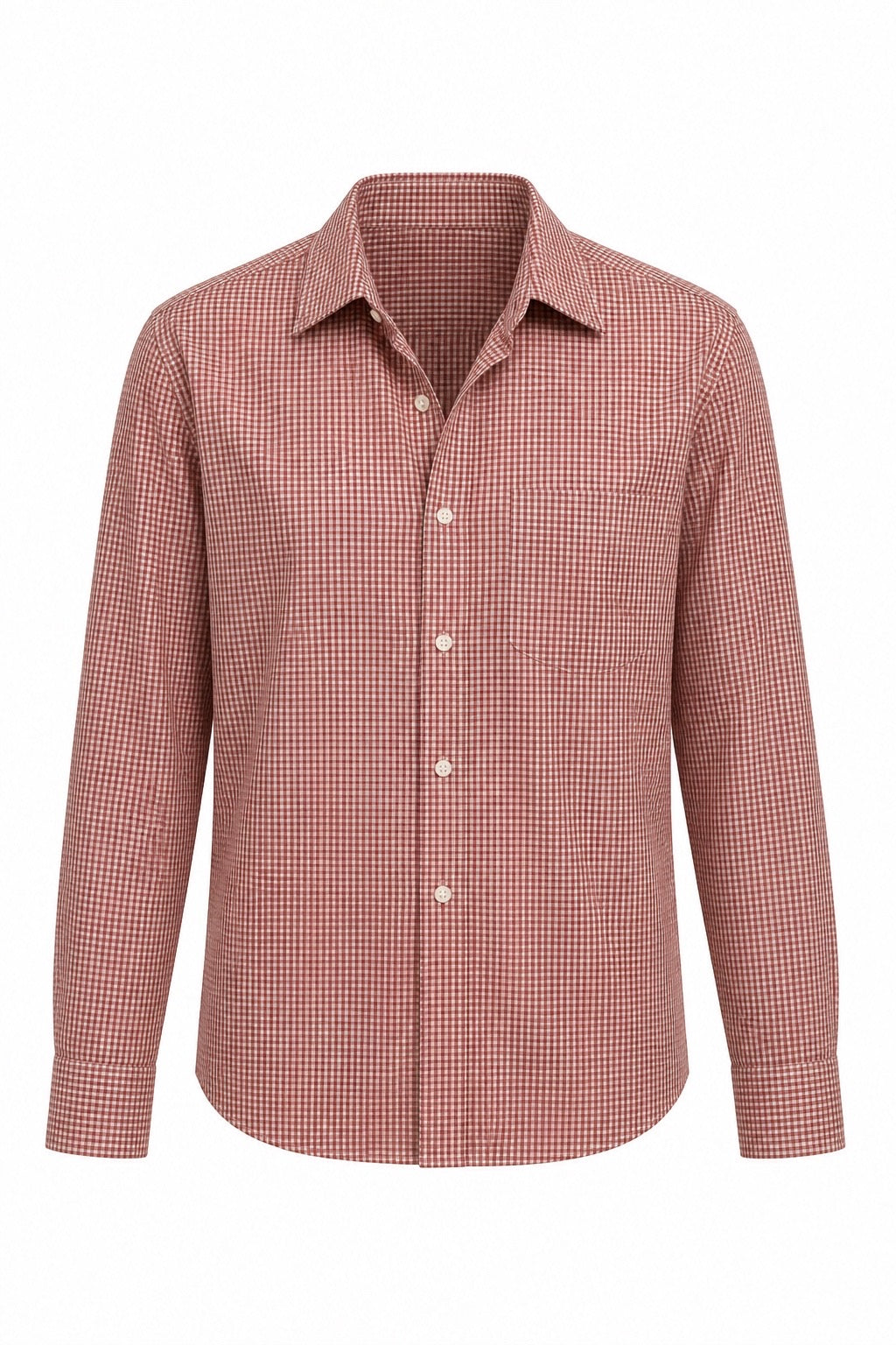 Tangerine Orange and White Plaid