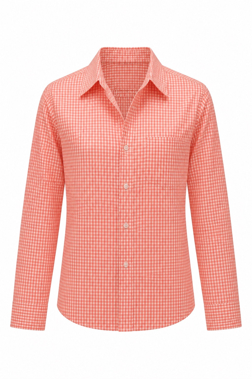 Vibrant Coral Gingham