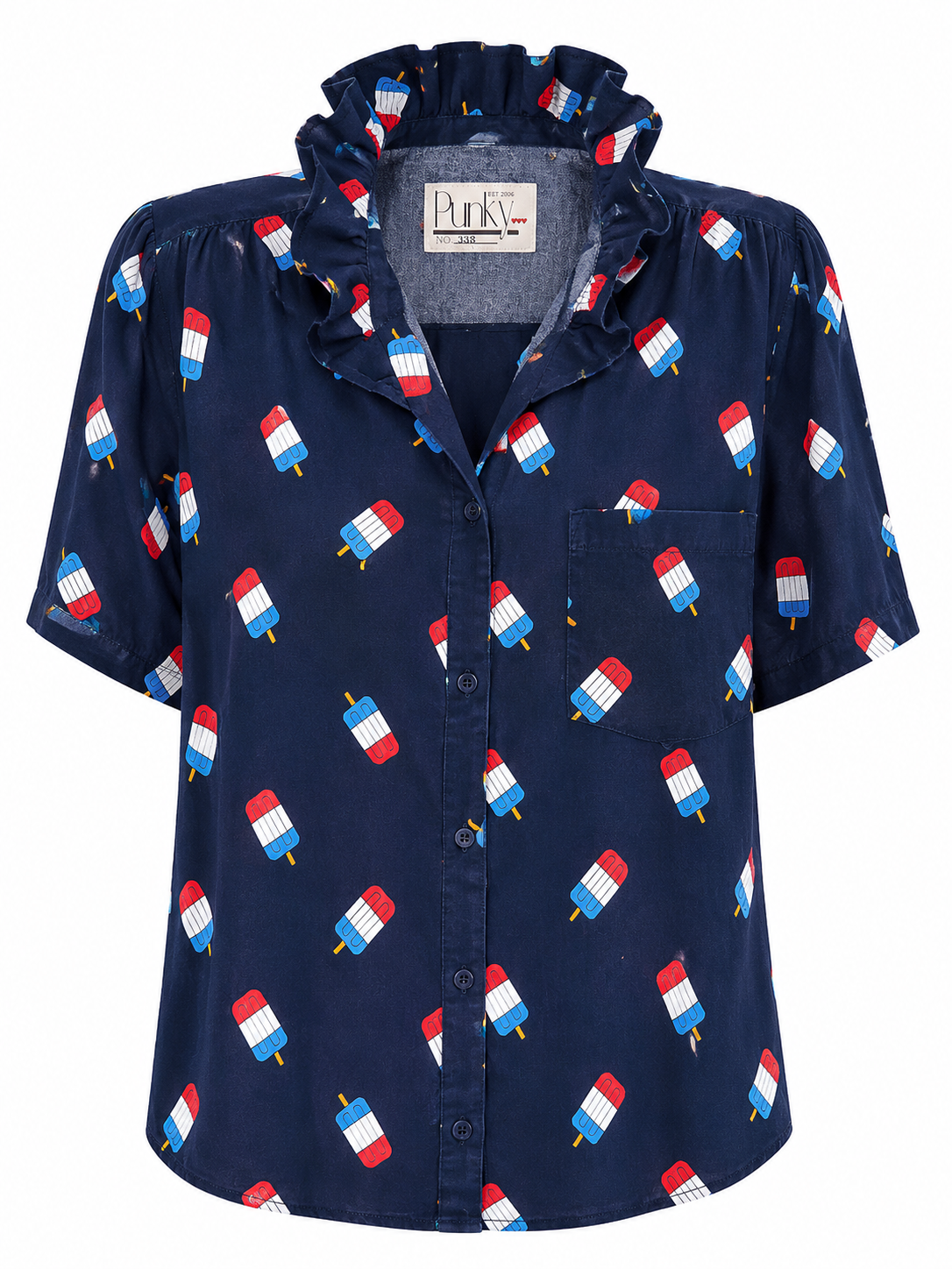 Navy Popsicle Short Sleeve