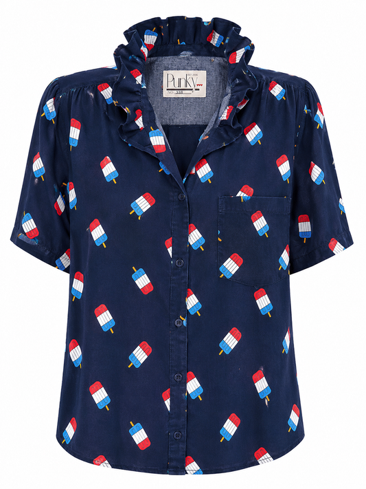 Navy Popsicle Short Sleeve
