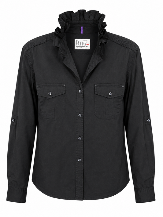 Black Long Sleeve With Double Pocket Detail