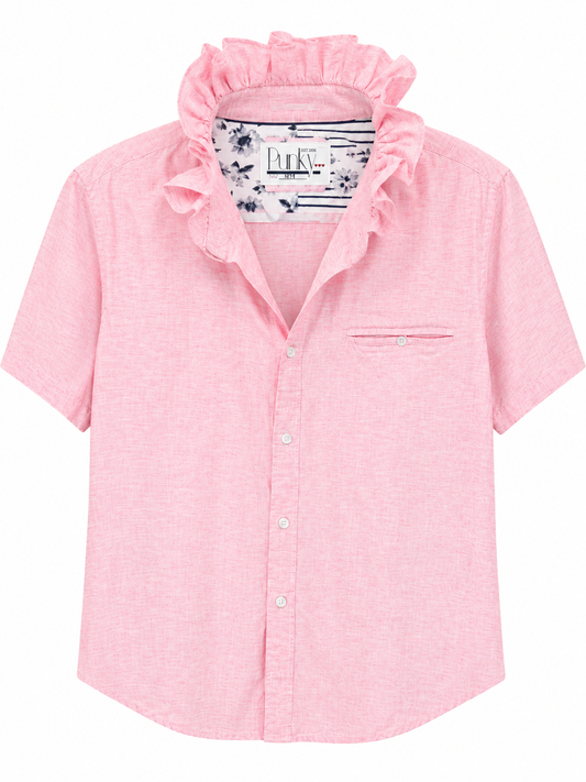 Heathered Pink Short Sleeve