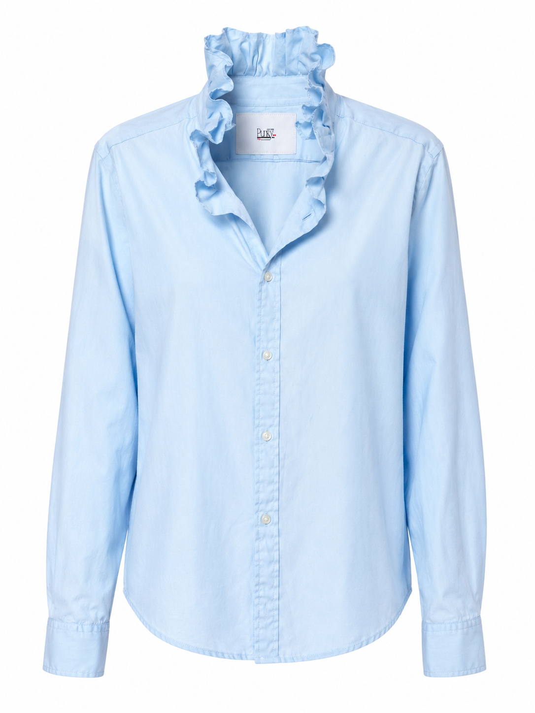 American Flag Long Sleeve in Sky Blue