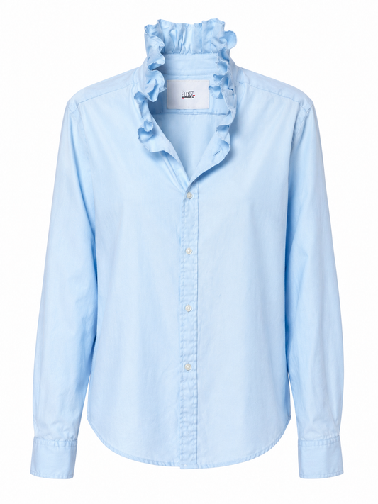 American Flag Long Sleeve in Sky Blue