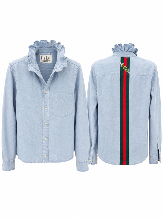 Oxford Long Sleeve With Track Stripe