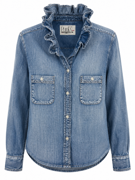 Vintage Wash Denim Long Sleeve
