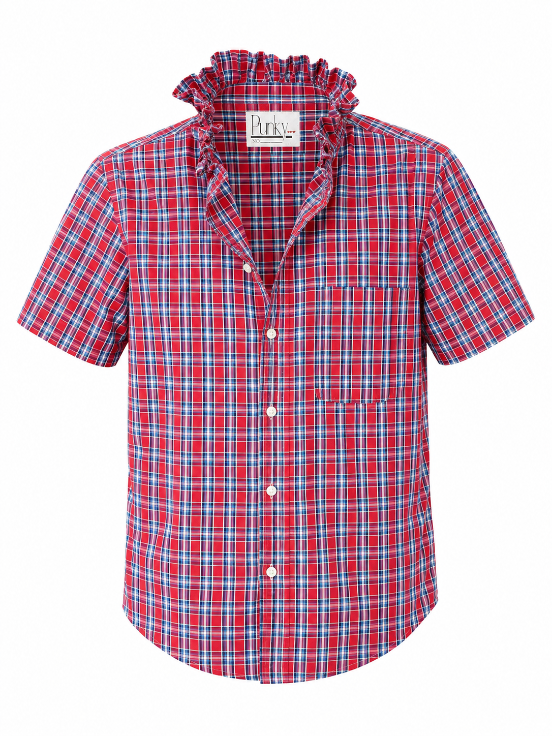 Red Plaid Short Sleeve