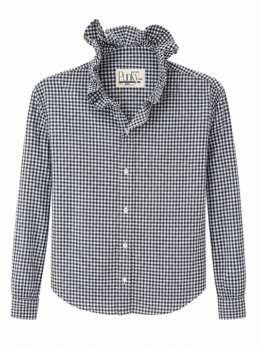 Black Gingham Long Sleeve