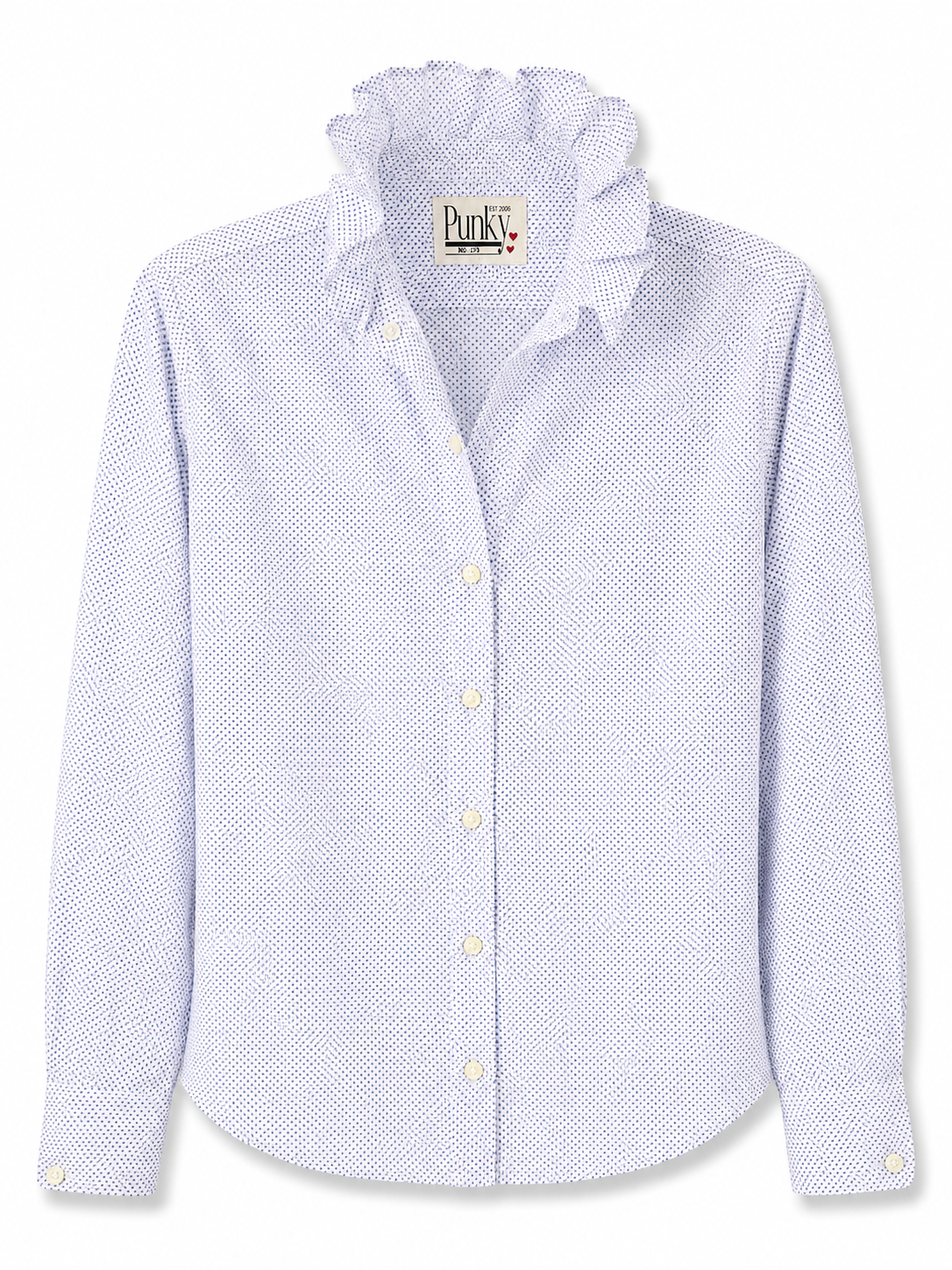 Blue Dotted Long Sleeve