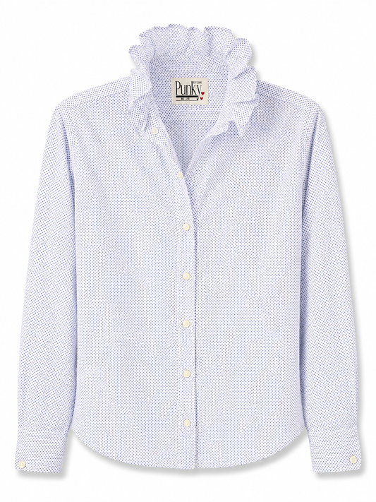 Blue Dotted Long Sleeve
