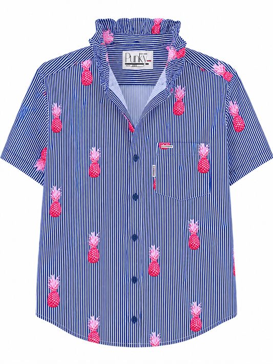 Blue Pineapple Short Sleeve