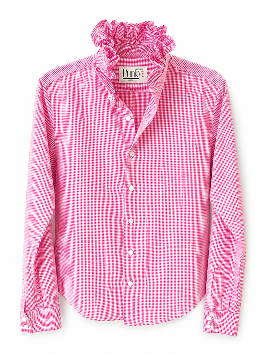 Perfect Pink Micro Check Long Sleeve