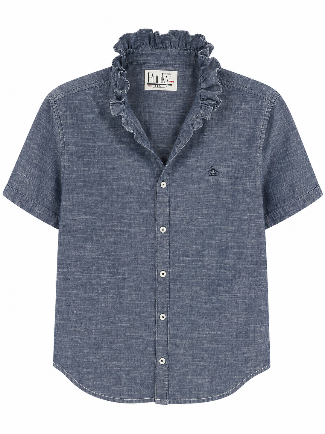 Dark Denim Blue Short Sleeve