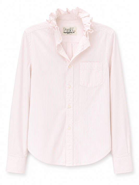 Pale Pink Pinstripe Long Sleeve