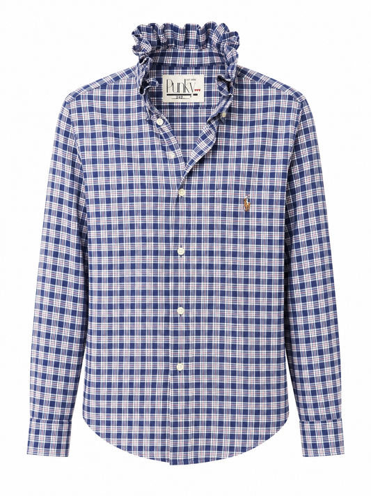Red, White, and Blue Plaid Punky Polo
