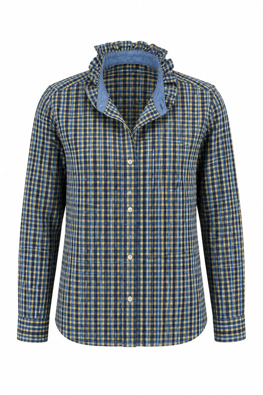 Blue, Yellow, White and Green Plaid