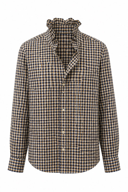 Blue, Yellow and White Gingham
