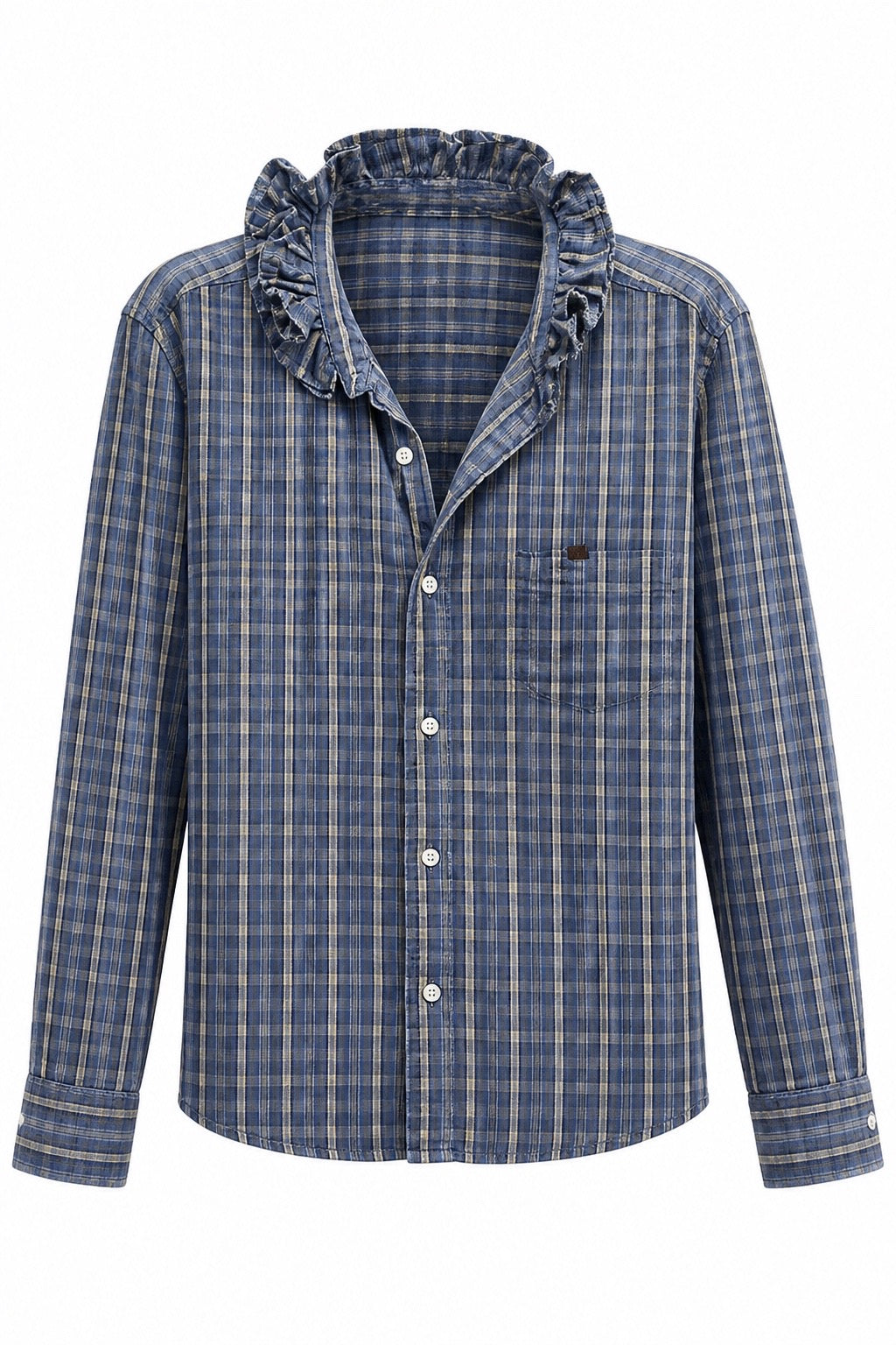 Blue,Yellow and White Plaid