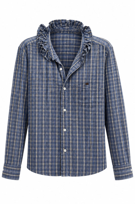 Blue,Yellow and White Plaid