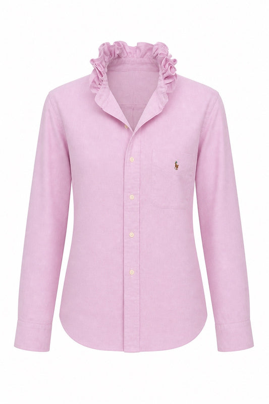 Blush Pink Oxford Polo