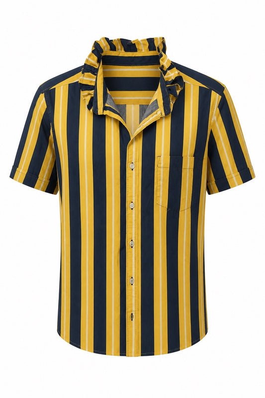 Bold Navy and Gold Stripe SS