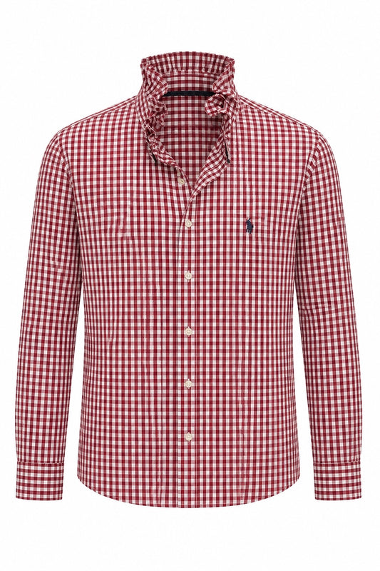 Cranberry Check Polo