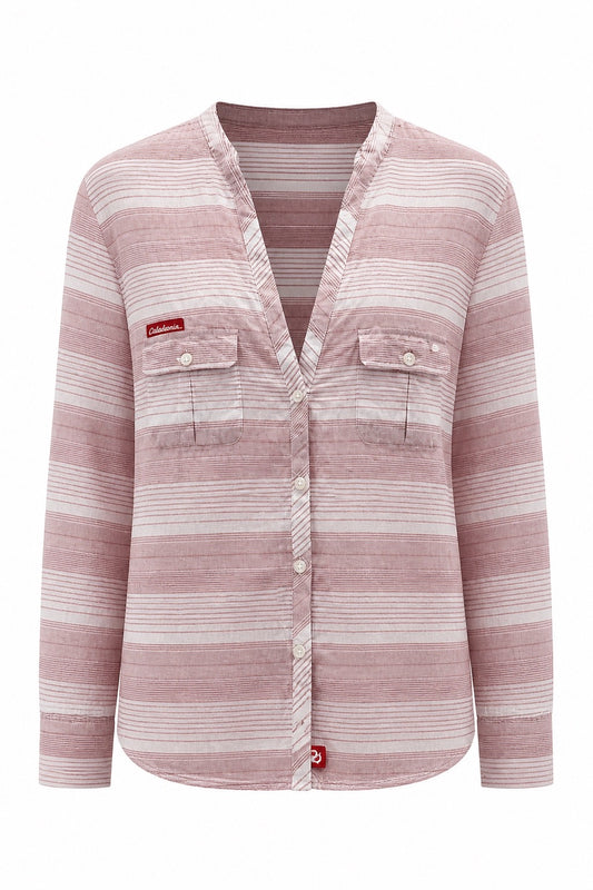 Crimson and White Horizontal Stripes