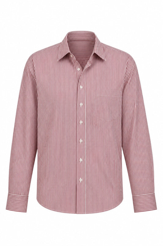 Crimson and White Stripe Oxord