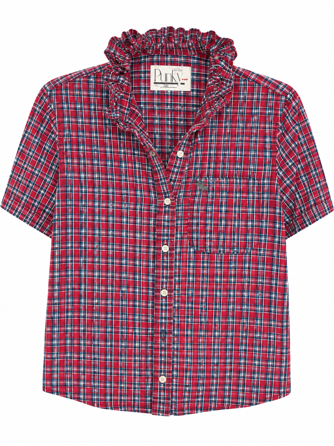 Red Plaid Short Sleeve