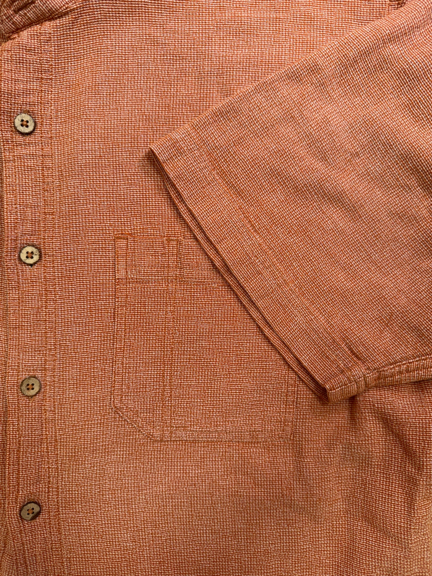 Burnt Orange Weave Short Sleeve