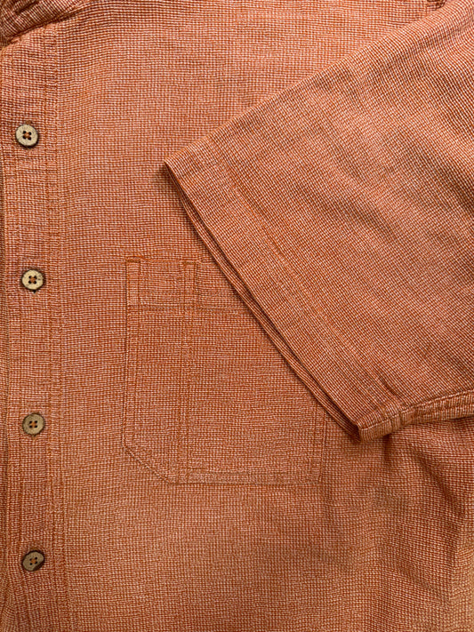 Burnt Orange Weave Short Sleeve