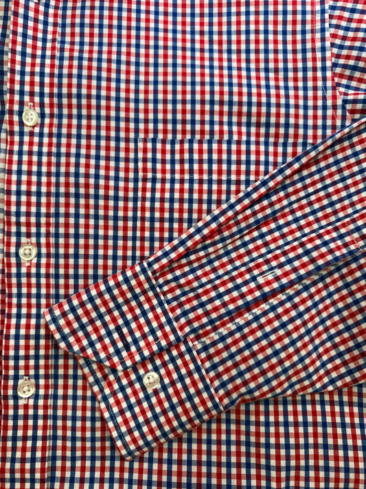 Red, White, and Blue Gingham Long Sleeve
