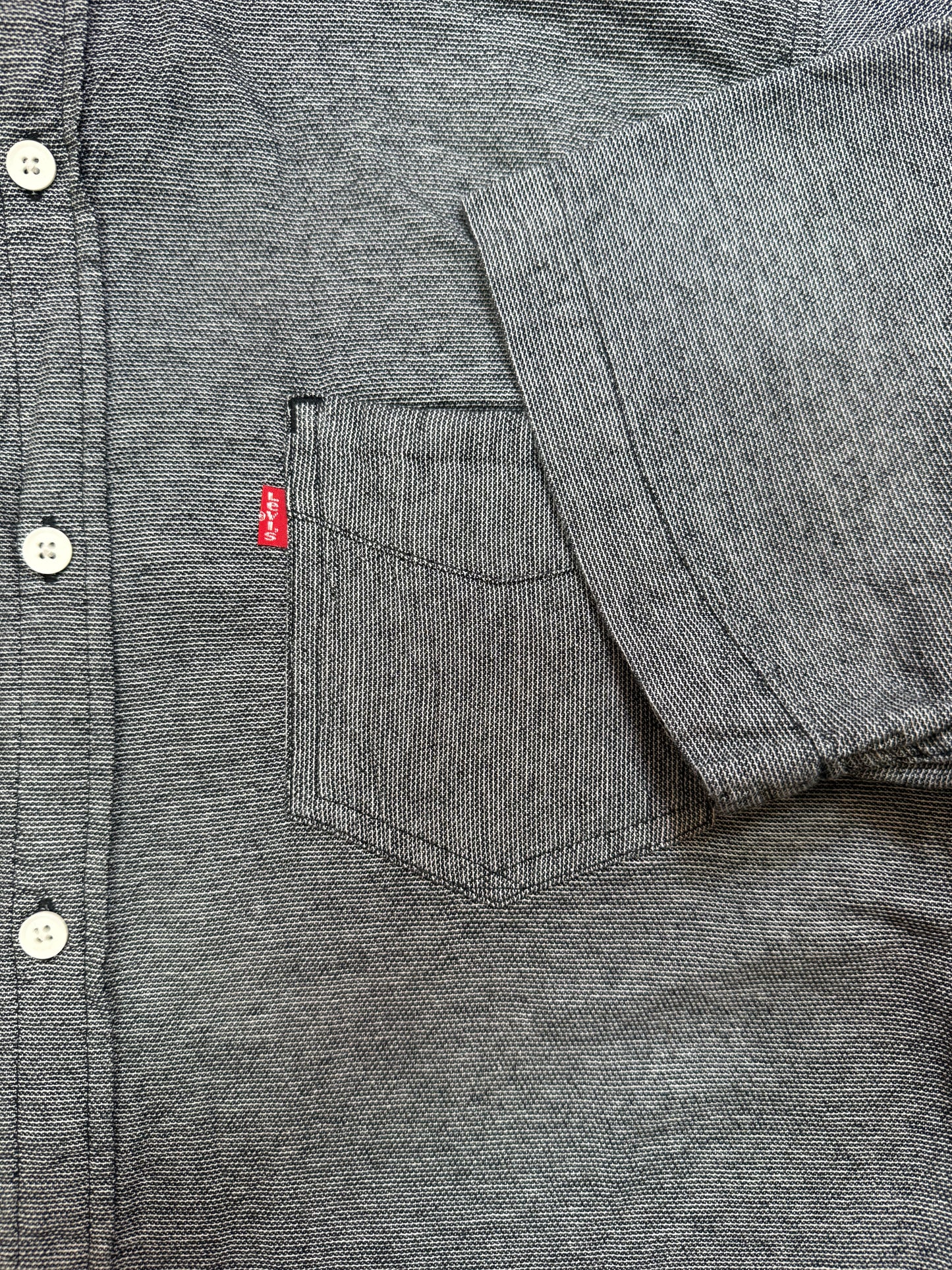 Black Woven Short Sleeve