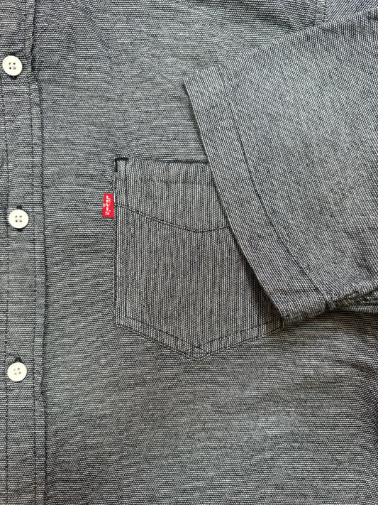 Black Woven Short Sleeve