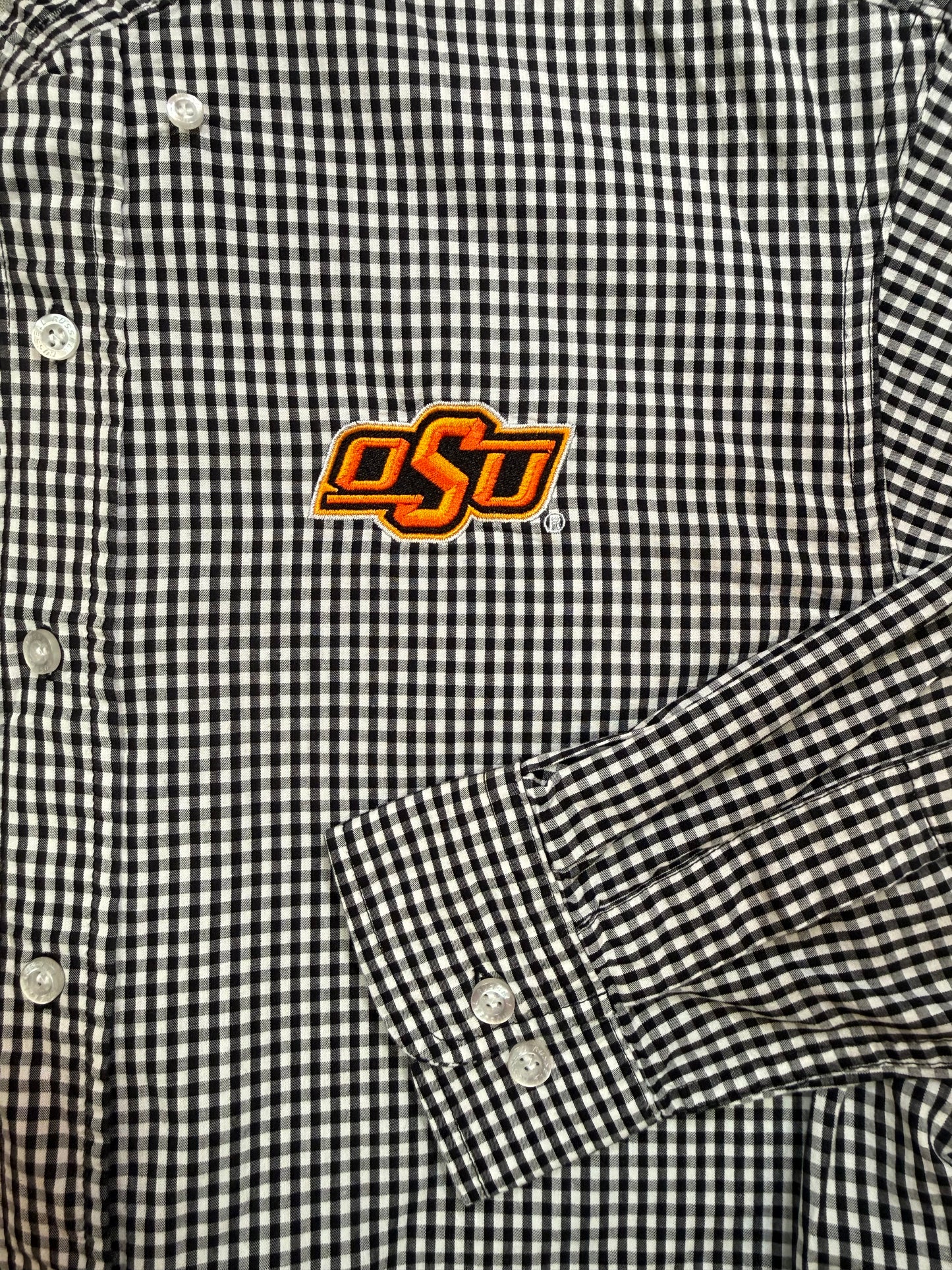 Black and White OSU Gingham Long Sleeve