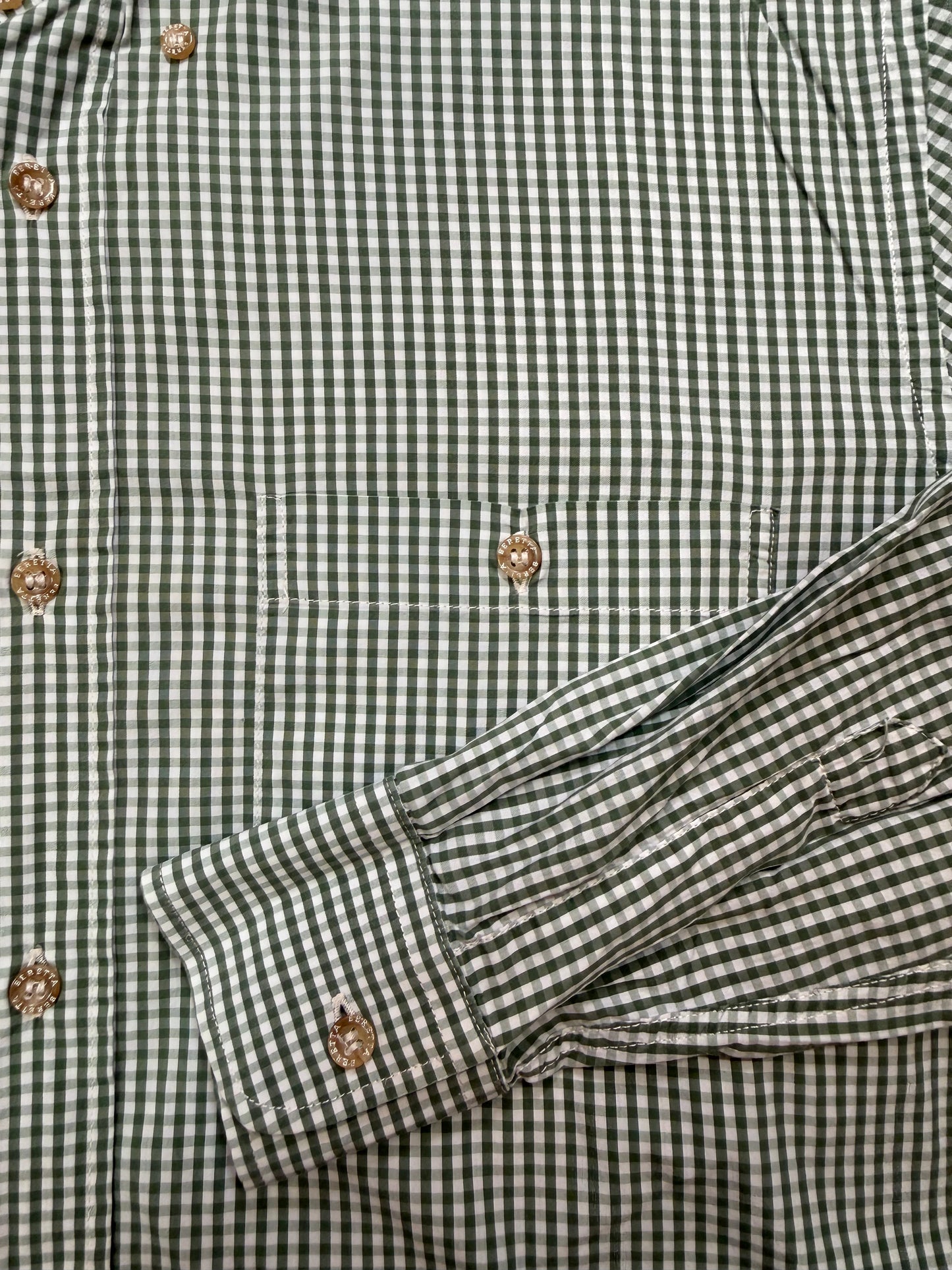 Green Gingham Long Sleeve