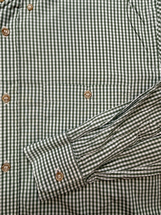 Green Gingham Long Sleeve