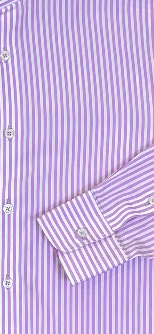 Bright Lilac and White Pinstripe Long Sleeve