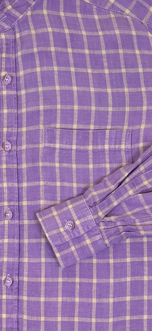 Lavender Windowpane Long Sleeve