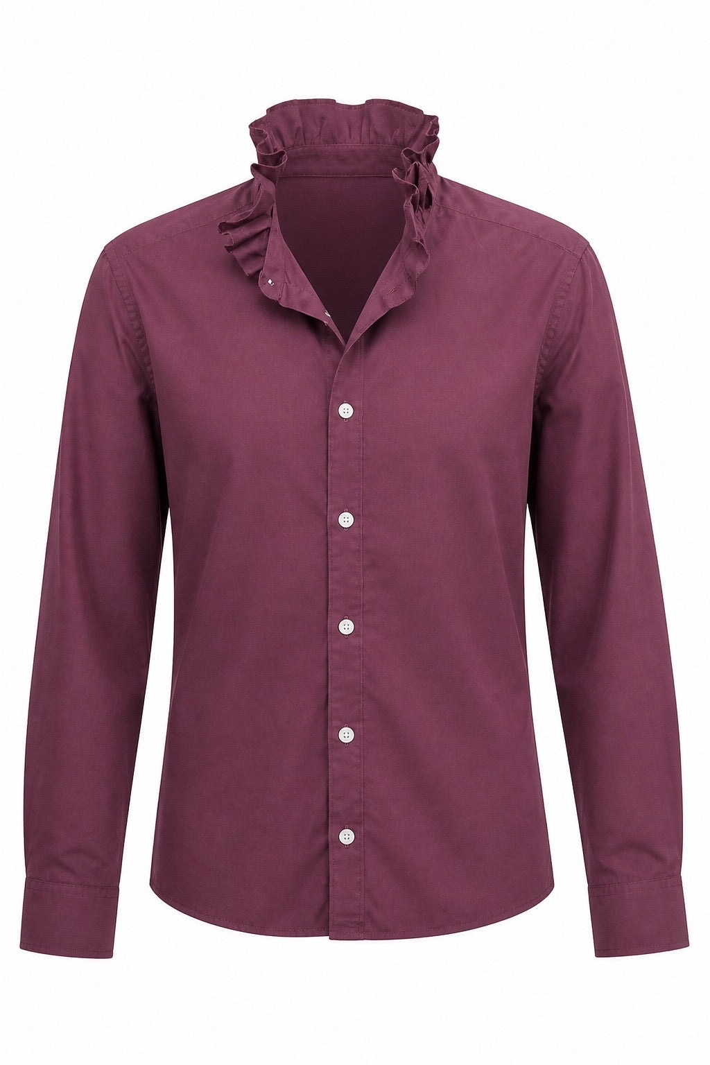Lightweight Maroon with White Buttons