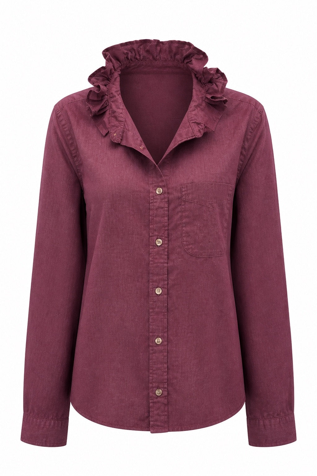 Lightweight Maroon with Marbled Brown Buttons