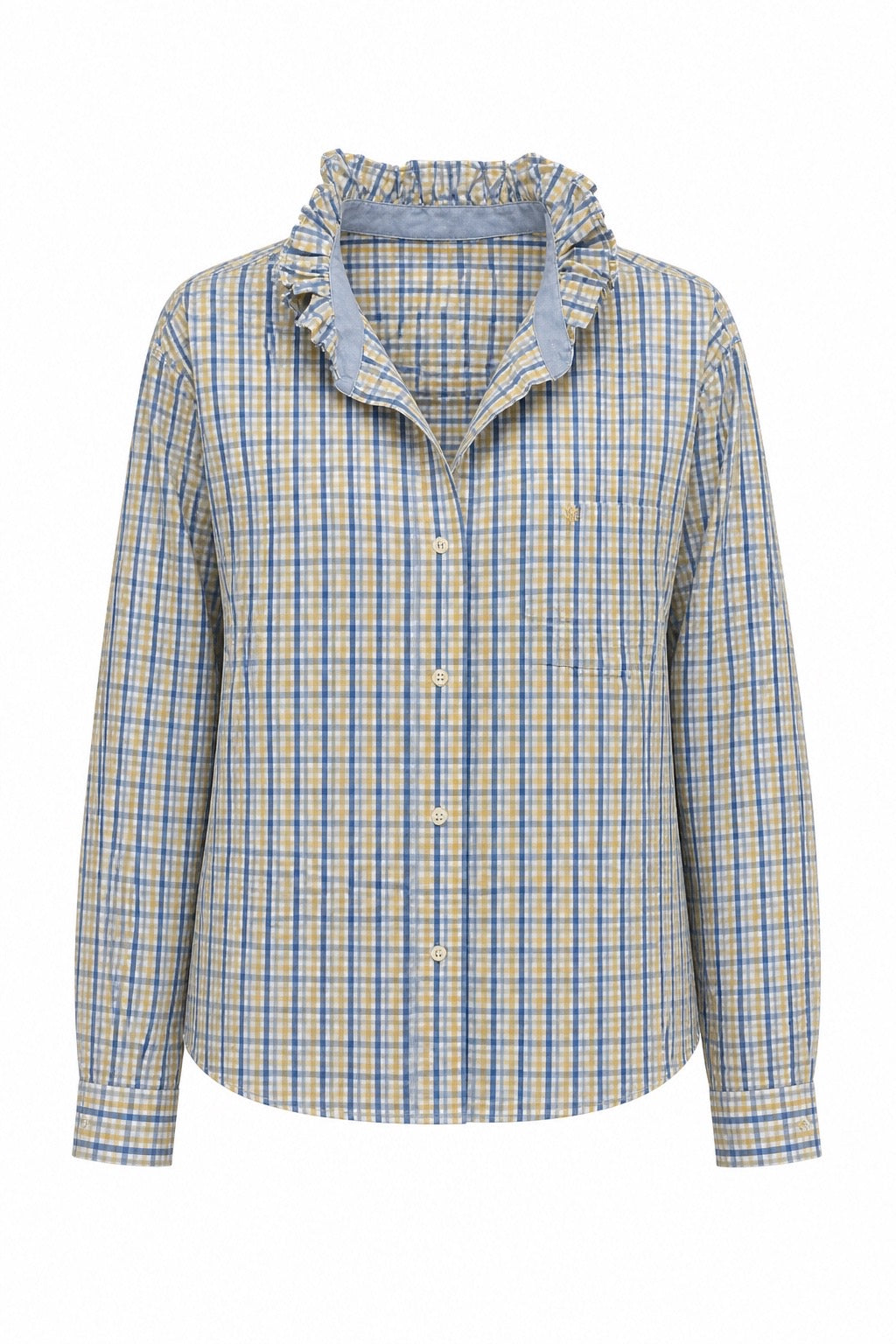 Light Blue, Light Yellow and White Plaid